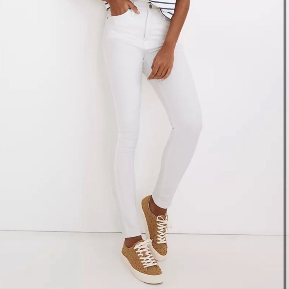 Madewell High Riser Skinny Jeans White 31 Denim Summer High Rise Waist